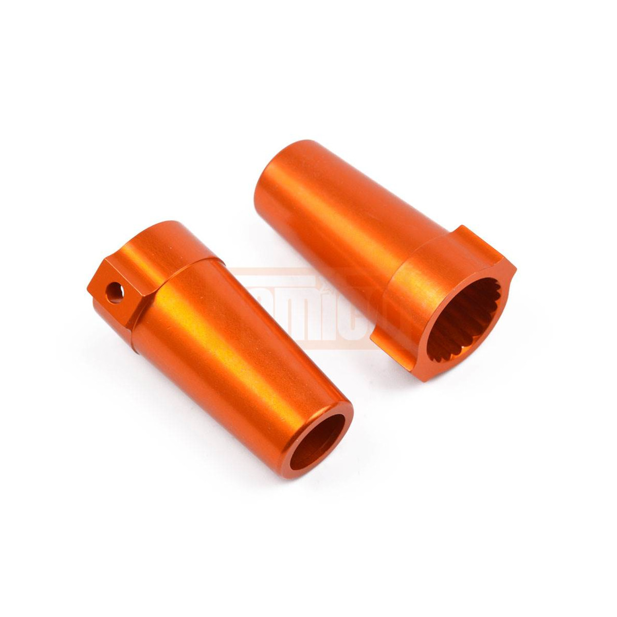 GPM Alu Starrachsen-Adapter (1 Paar) für Axial Yeti Orange