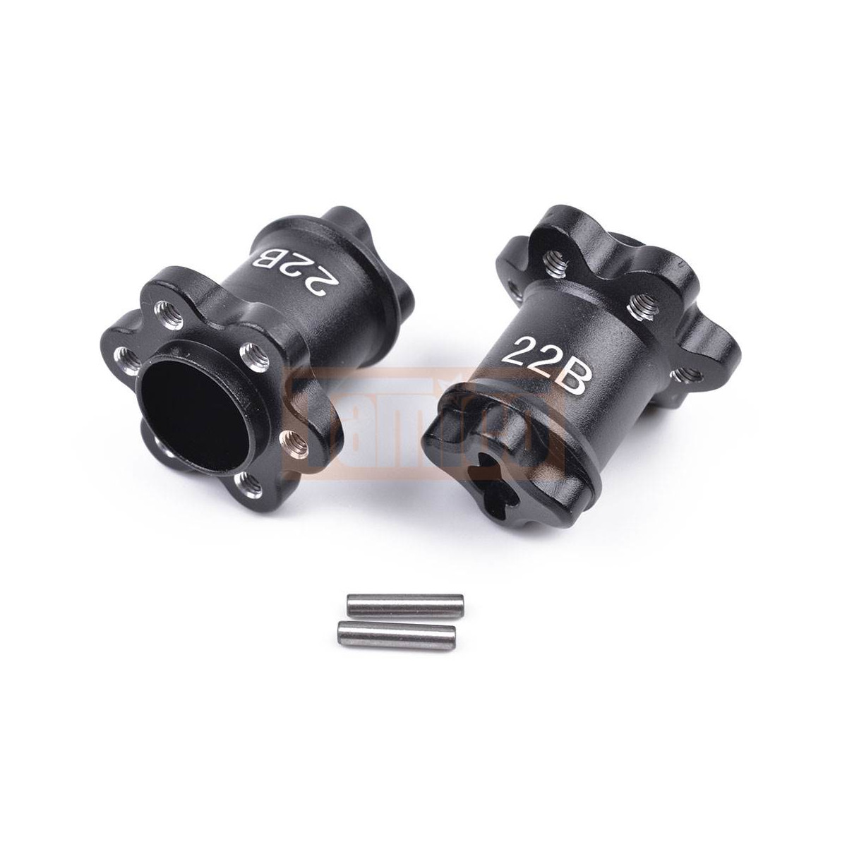 GPM Alu Radmitnehmer 22mm (1 Paar) für Axial Yeti Schwarz