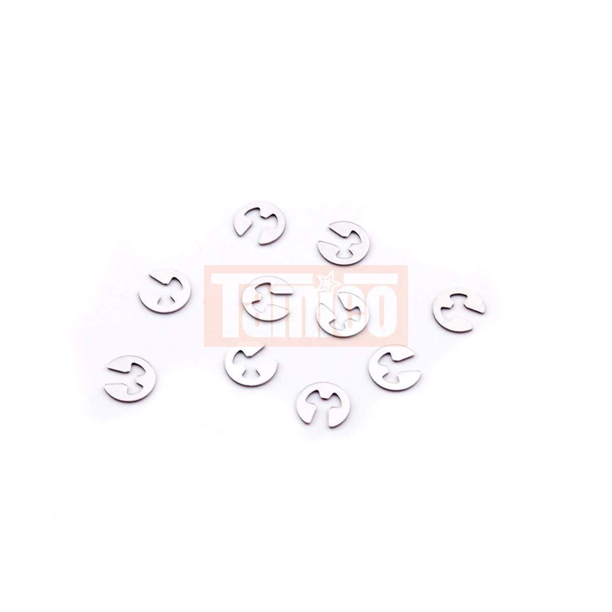 Tamiya #19804363 2mm E-ring(Stainless)(10 pcs.)
