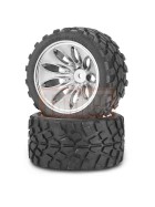 Carson Tyre/ wheel rim set Off-Road C V-10T Chr