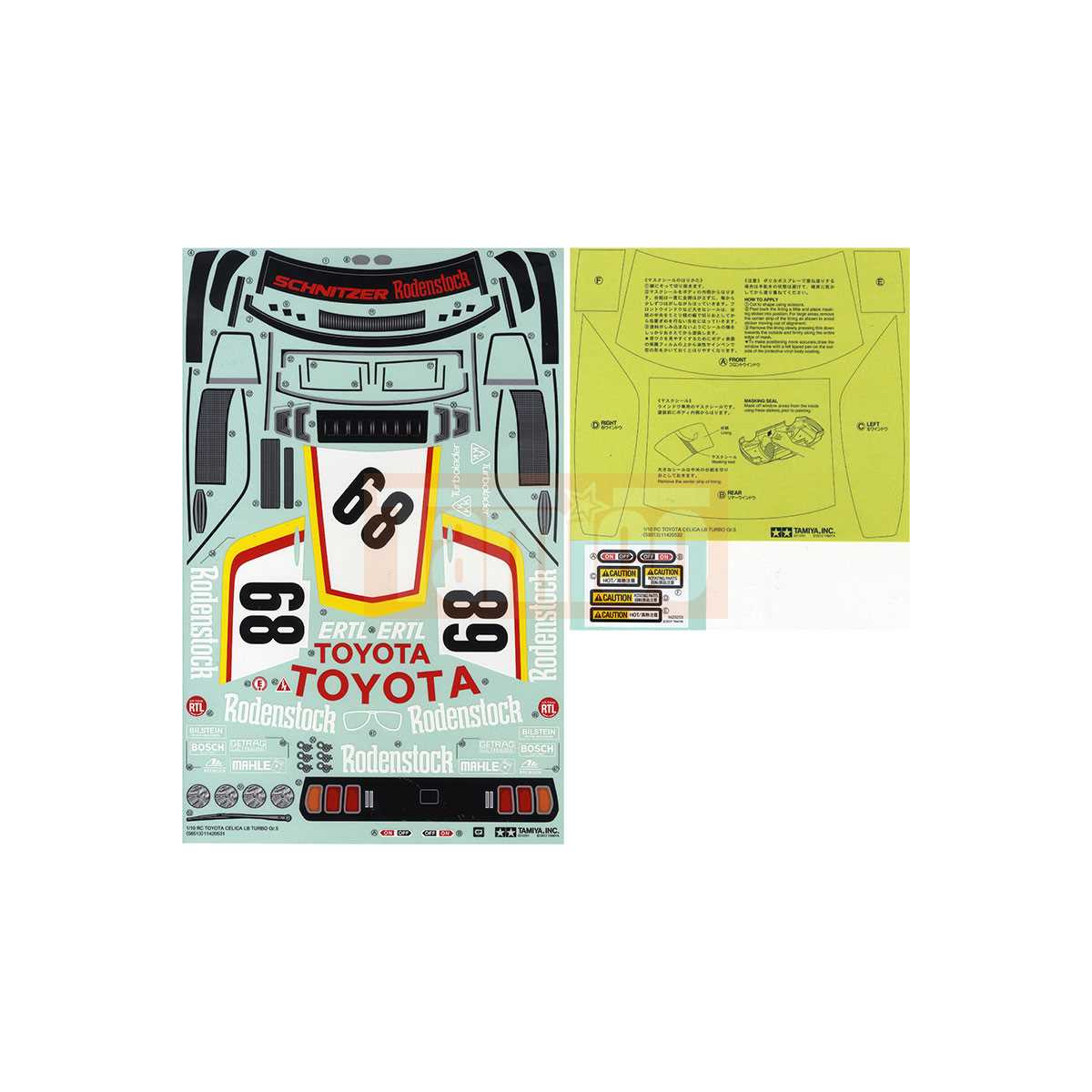 Tamiya Aufkleber Toyota Celica LB Turbo Gr.5 #19495708