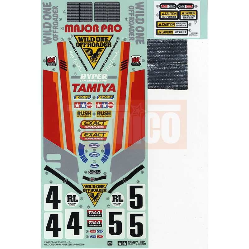 Tamiya #19495730 STICKER BAG : 58525