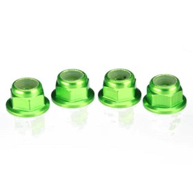 Traxxas 1747G Nuts, aluminum, flanged, serrated (4mm)...