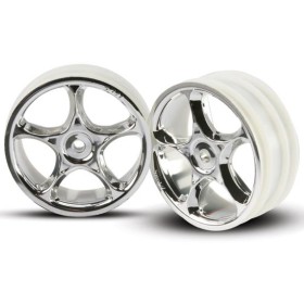 Traxxas 2473 Wheels, Tracer 2.2 (chrome) (2) (Bandit front)