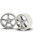 Traxxas 2473 Wheels, Tracer 2.2 (chrome) (2) (Bandit front)