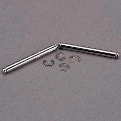 Traxxas 2637 Suspension pins, 31.5mm, chrome (2) w/ E-clips (4)