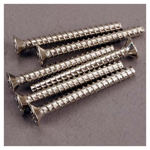 Traxxas 2652 Screws, 3x28mm countersunk self-tapping (6)