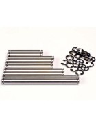 Traxxas 2739 Suspension pin set, stainless steel (w/ E-clips)